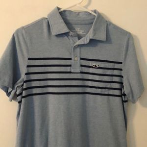 Vineyard Vines Boys Large Blue with Stripes Polo